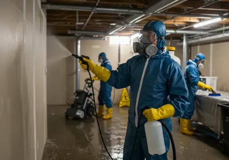 Basement Sanitization and Antimicrobial Treatment process in Perry Heights, OH